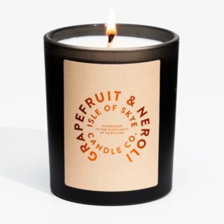 Isle of Skye Grapefruit & Neroli Black Candle 9.5cm x 8cm x 8cm