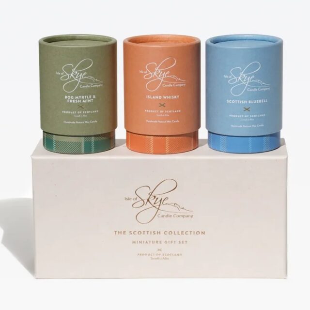 Isle of Skye Scottish Collection Miniature Candle Gift set of 3 candles