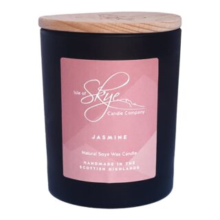 Isle of Skye Jasmine Scented Black Candle 45 hrs (9.5cm x 8cm x 8cm)