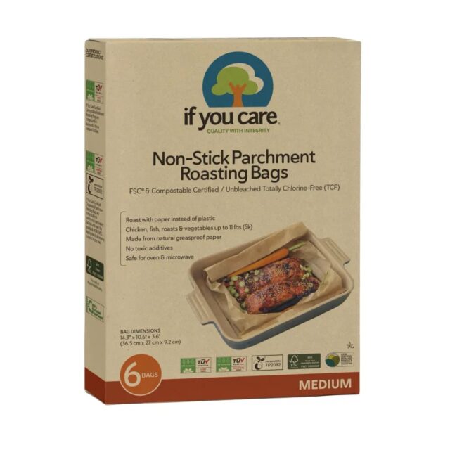 If You Care 6 x FSC Certified Compostable Unbleached Medium Roasting Bags