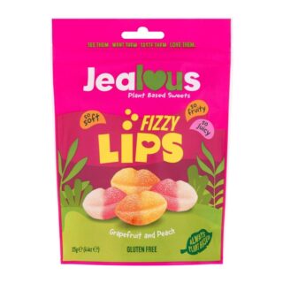 Jealous Sweets Fizzy Lips - Grapefruit and Peach Plant Based Sweets