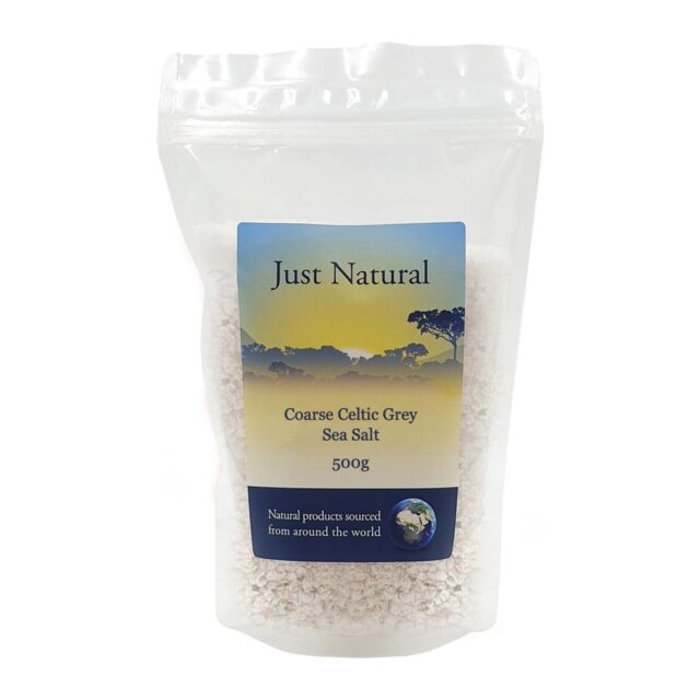 Just Natural Coarse Celtic Sea Salt Hand Harvested in Guerande