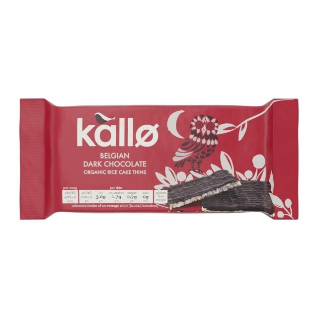 Kallo Organic Belgian Dark Chocolate Rice Cake Thins