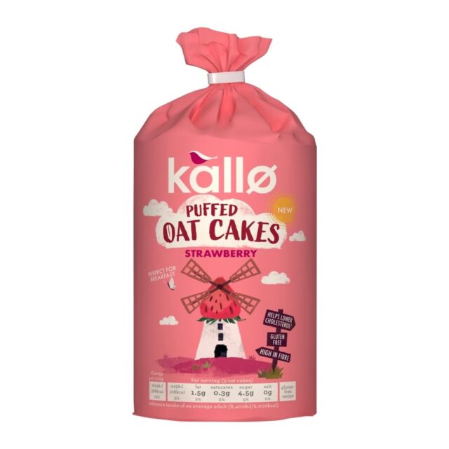 Kallo Strawberry Puffed Oat Cakes