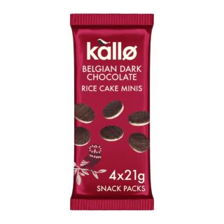 Kallo Belgian Dark Chocolate Rice Cake Minis 4 x