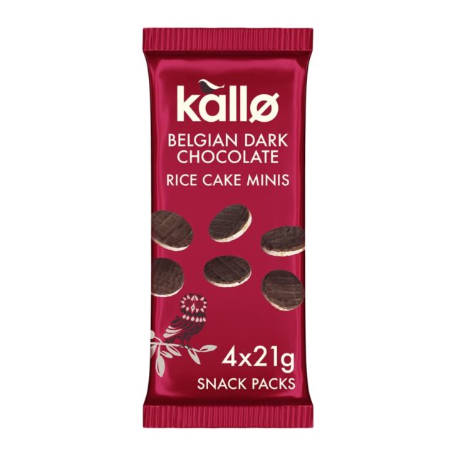 Kallo Belgian Dark Chocolate Rice Cake Minis 4 x