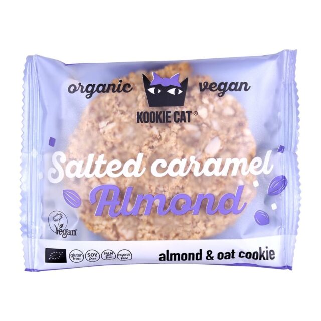 Kookie Cat Salted Caramel Almond Cookie Organic 50g - Gluten Free
