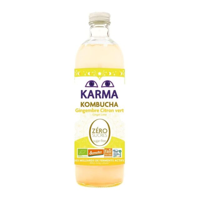 Karma Kombucha Kombucha Zero Sugar Ginger Lime