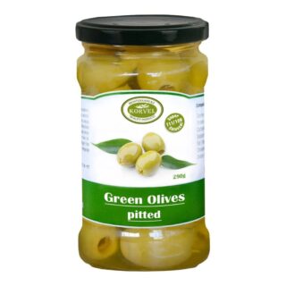 Korvel Greek Green Olives Pitted Halkidiki Super Colossal
