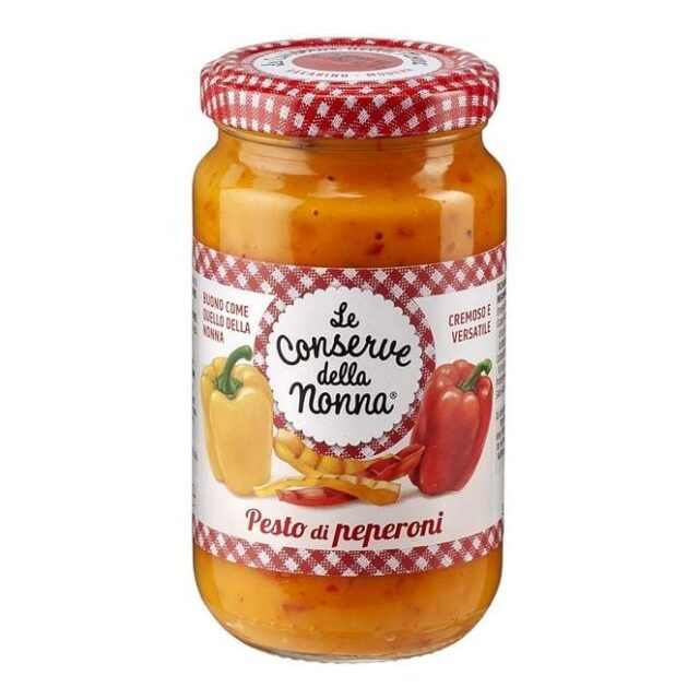 Le Conserve Della Nonna Sweet Red and Yellow Grilled Pepper Pesto