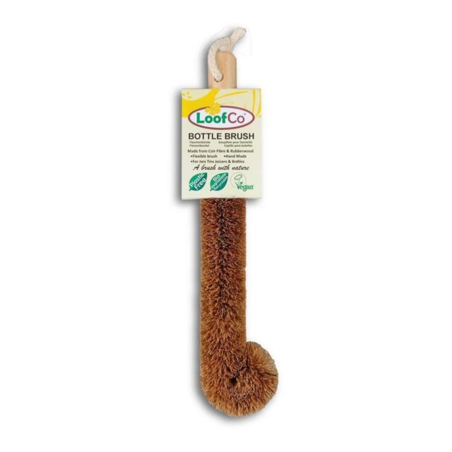 LoofCo Bottle Brush with Rubberwood Handle