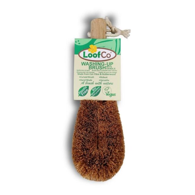 LoofCo Washing-Up Brush with Rubberwood Handle