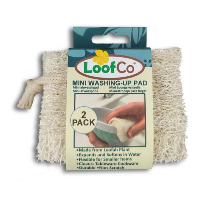 LoofCo Mini Washing-Up Loofah Pads 2-Pack
