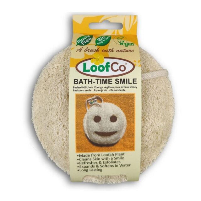 LoofCo Bath-Time Smile Loofah Pad