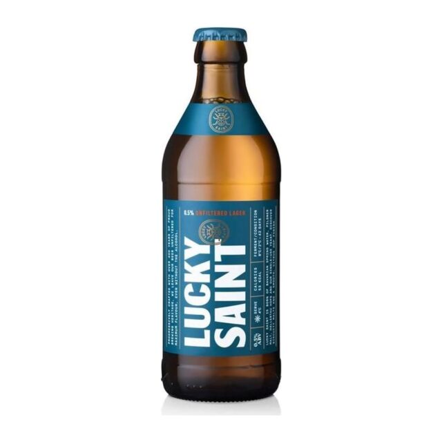 Lucky Saint Superior Unfiltered Alcohol Free Lager Bottle