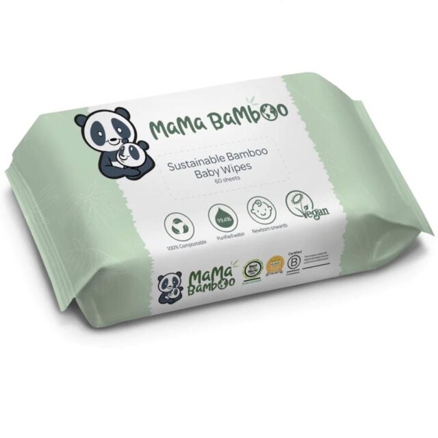Mama Bamboo Eco Baby Wipes (60 Wipes per Pack)