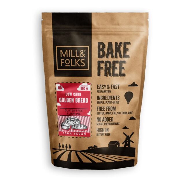 Mill & Folks Bake-Free Low Carb Golden Bread Flour Mix Gluten-Free