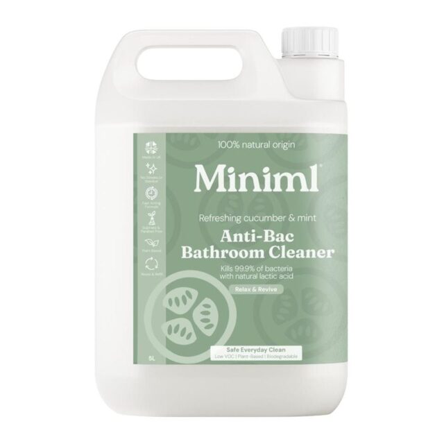 Miniml Anti Bac Bathroom Cleaner Cucumber + Mint 5L Refill