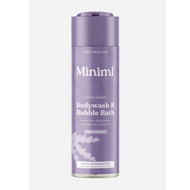 Miniml Lavender & Chamomile Bodywash & Bubble Bath 400ml Bottle