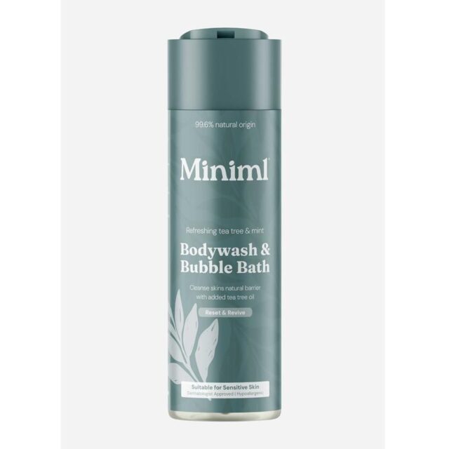 Miniml Tea Tree & Mint Bodywash & Bubble Bath 400ml Bottle