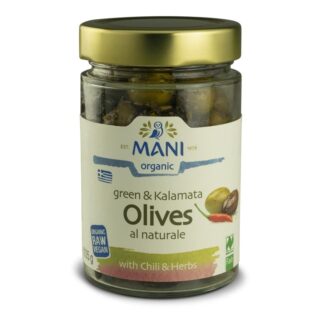 Mani Organic Mixed Olives with Chilli and Herbs