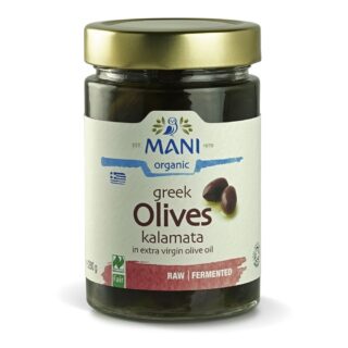 Mani Organic Kalamata Olives in Olive Oil