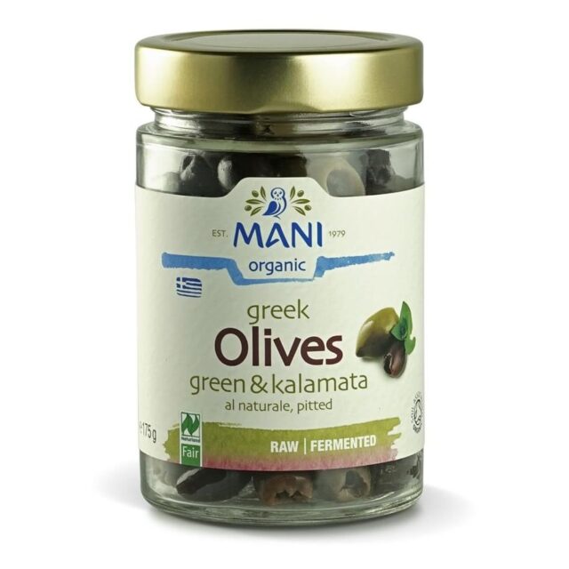 Mani Organic Kalamata & Green Olives al Naturale