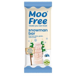 Moo Free White Chocolate Snowman Bar
