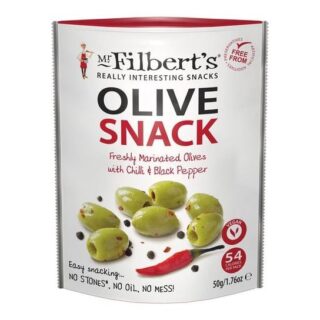 Mr Filberts Green Chilli and Black Pepper Olives