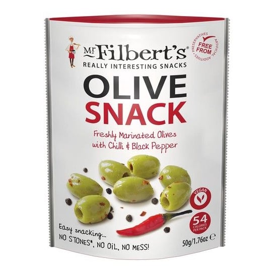 Mr Filberts Green Chilli and Black Pepper Olives