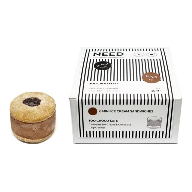 NEED Chocolate & Choc Chip Cookie Mini Ice Cream Sandwiches