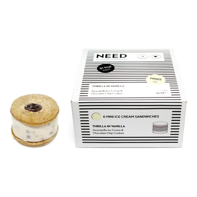 NEED Choc Chip Vanilla & Choc Chip Cookie Mini Ice Cream Sandwiches