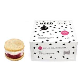 NEED Raspberry Swirl Vanilla & Peanut Cookie Mini Ice Cream Sandwiches