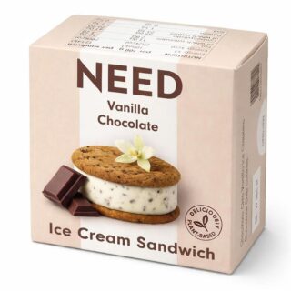 NEED Choc Chip Vanilla & Choc Chip Cookie Ice Cream Sandwich