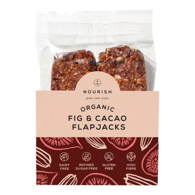 Nourish Grow Cook Enjoy Organic Fig & Cacao Flapjacks 2x45g