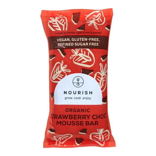 Nourish Grow Cook Enjoy Organic Strawberry Chocolate Mousse Bar
