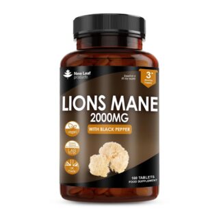New Leaf Products Lions Mane Extract Mushroom 2000mg Recyclable Bottle