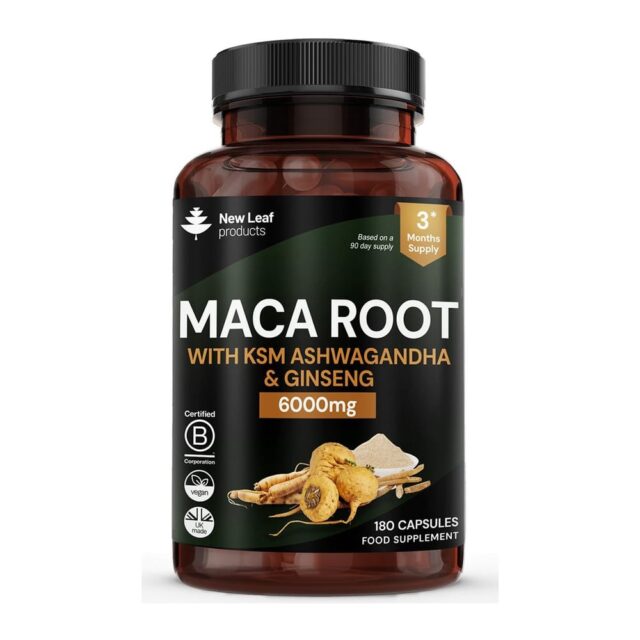 New Leaf Products Maca Root + KSM-66 Ashwagandha and Ginseng 6000mg