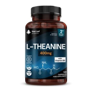 New Leaf Products L-Theanine + Vitamin B6 400mg Vegan