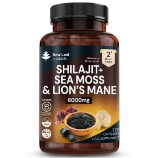 New Leaf Products Shilajit Sea Moss & Lions Mane 6000mg