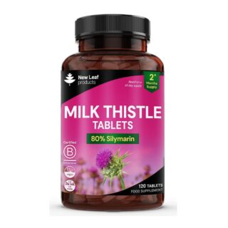 New Leaf Products Milk Thistle 4000mg Tablets - 80% Silymarin 120 Vegan Tablets