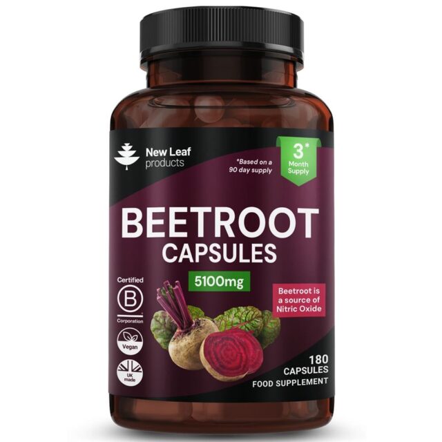 New Leaf Products Beetroot Capsules + Black Pepper 5100mg