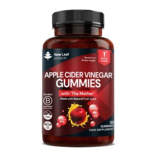 New Leaf Products Apple Cider Vinegar Gummy & Folic Acid B12 Recyclable Bottle