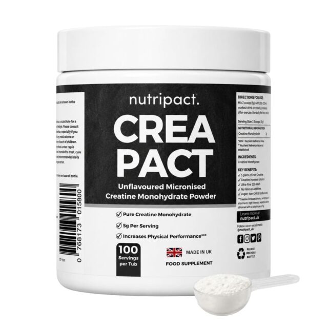 Nutripact Creatine Monohydrate Powder (Micronised Unflavoured 500g)