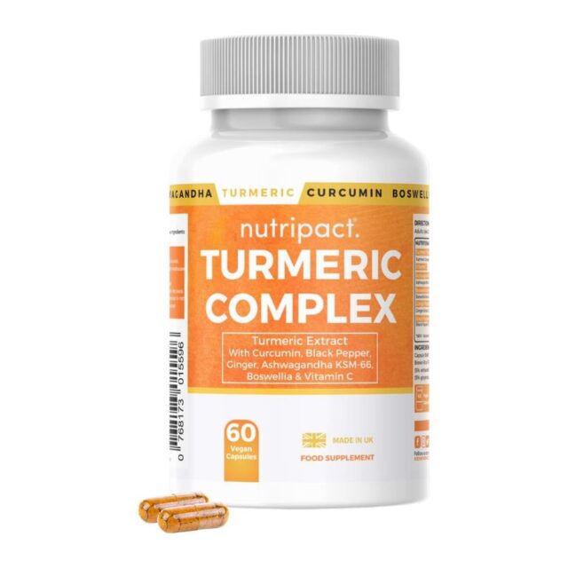 Nutripact Turmeric Extract Capsules - 6 in 1 Formula - 60 Vegan Capsules