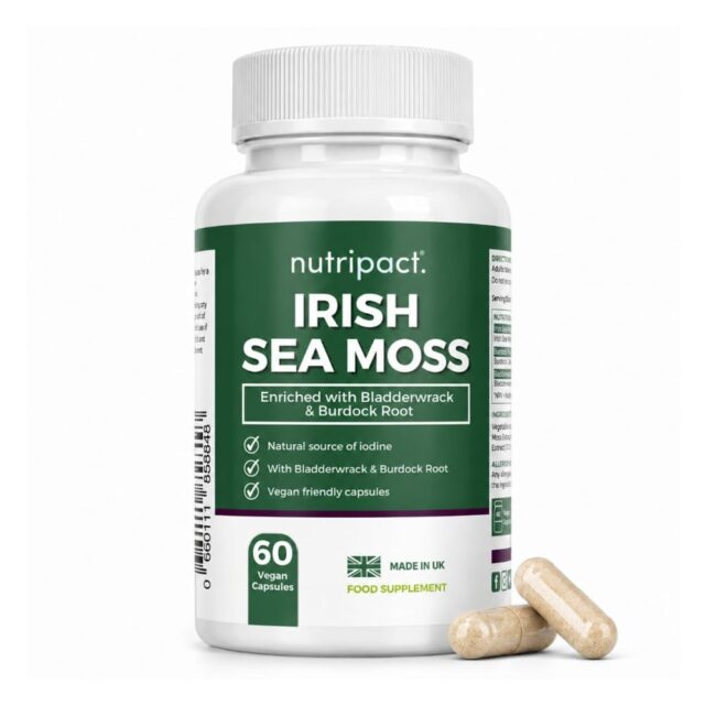 Nutripact Irish Sea Moss Bladderwrack & Burdock Root - 60 Vegan Capsules