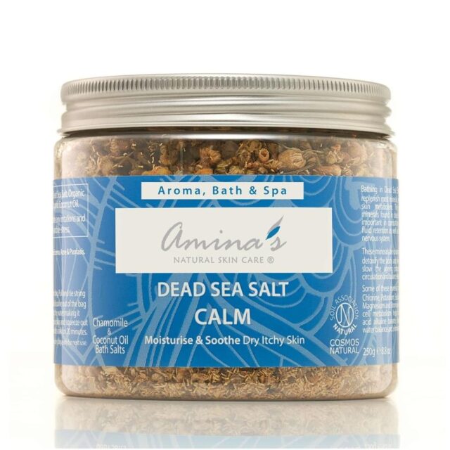 Amina's Natural Skincare Calm Chamomile & Coconut Oil Dead Sea Salts