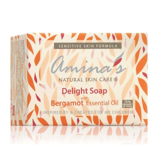 Amina's Natural Skincare Face & Body Bergamot Delight Soap Daily Cleanser