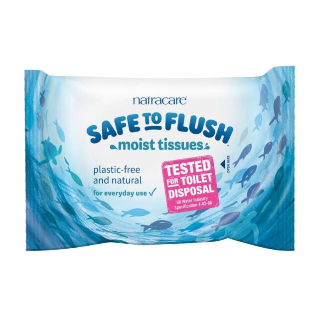 Natracare Safe to Flush Moist Tissues