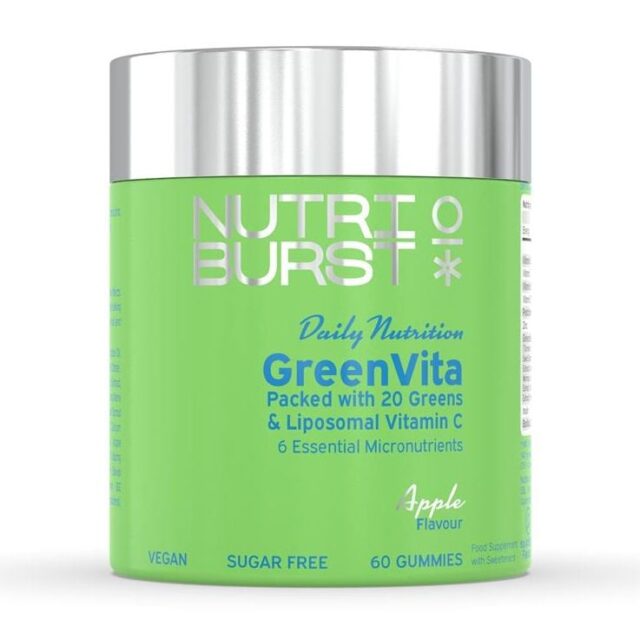 Nutriburst GreenVita Vegan Sugar-Free 60 Gummies